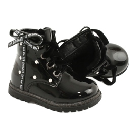 Evento Stivali da bambina, fiocco laccato 20DZ60-3246 nero 4