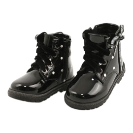 Evento Stivali da bambina, fiocco laccato 20DZ60-3246 nero 2