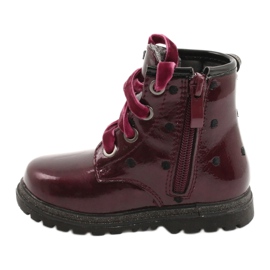 Miss Stivali da bambina in vernice con fiocco 20DZ60-3246 bordeaux rosso 1