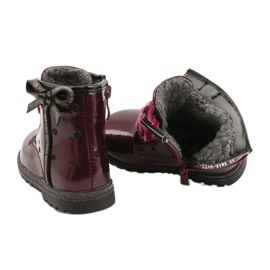 Miss Stivali da bambina in vernice con fiocco 20DZ60-3246 bordeaux rosso 4