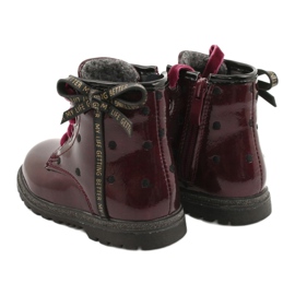 Miss Stivali da bambina in vernice con fiocco 20DZ60-3246 bordeaux rosso 3