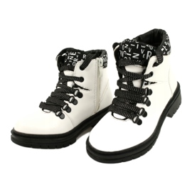 Stampa Stivali bianchi alla moda Evento 20DZ60-3232 bianco nero 2