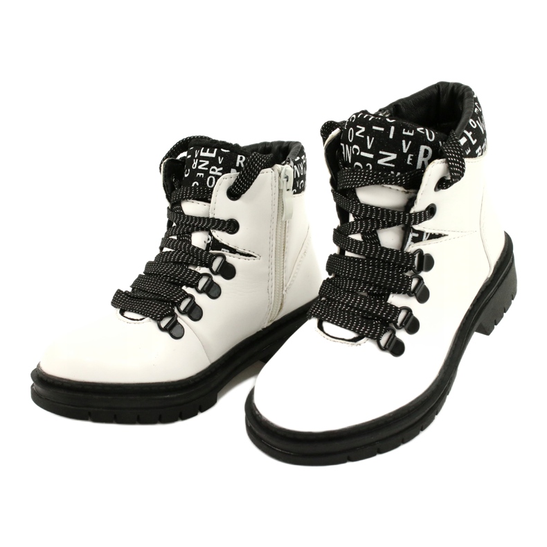 Stampa Stivali bianchi alla moda Evento 20DZ60-3232 bianco nero 2