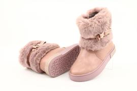 American Club Stivali americani GC26 / 20 con zip e pelliccia rosa d'oro 3