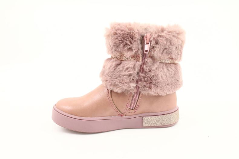 American Club Stivali americani GC26 / 20 con zip e pelliccia rosa d'oro 1