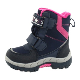 Stivali softshell American Club con membrana blu navy HL47 / 20 rosa 1