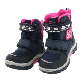Stivali softshell American Club con membrana blu navy HL47 / 20 rosa 2