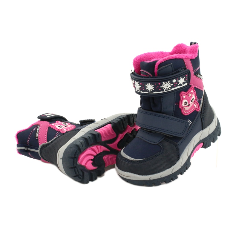 Stivali softshell American Club con membrana blu navy HL47 / 20 rosa 3
