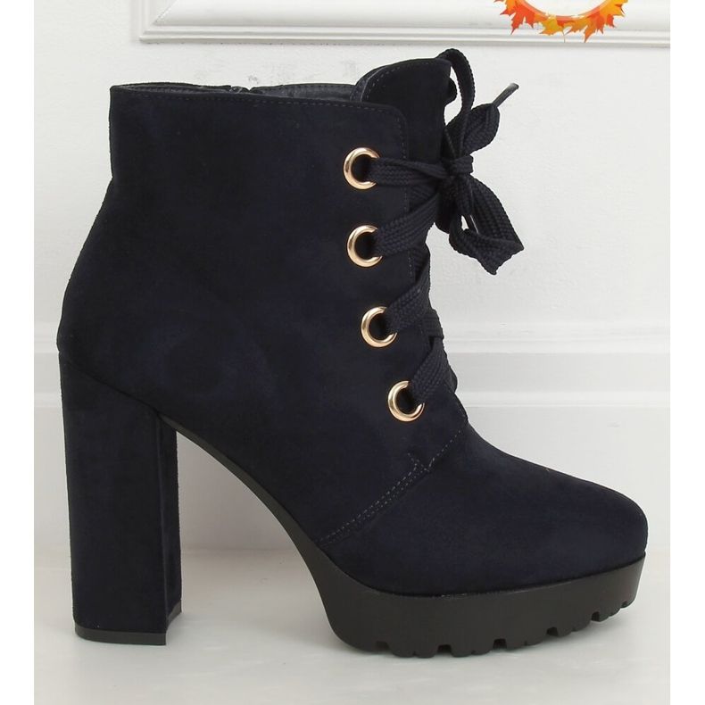 L8126 Stivali piattaforma blu navy blu navy 1