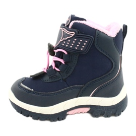 Stivali softshell American Club con membrana blu navy HL48 / 20 rosa d'argento 1