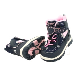 Stivali softshell American Club con membrana blu navy HL48 / 20 rosa argento 3
