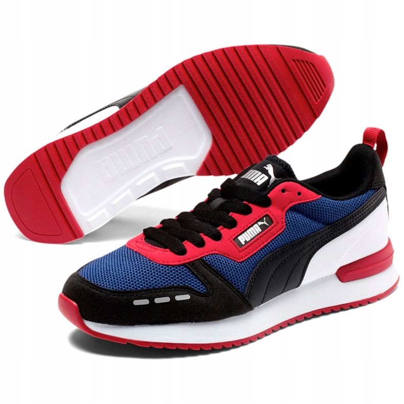 Scarpe da uomo Puma R78 blu navy-rosso-bianco-nero 373117 09 multicolore 1