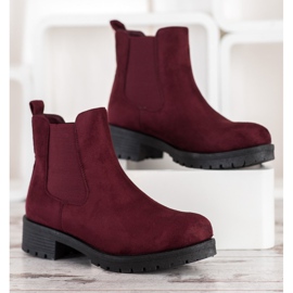 SHELOVET Stivaletti Chelsea bordeaux rosso 1