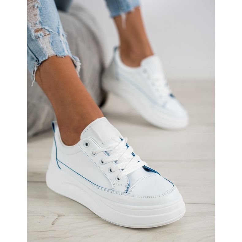SHELOVET Scarpe sportive sulla piattaforma bianca 1