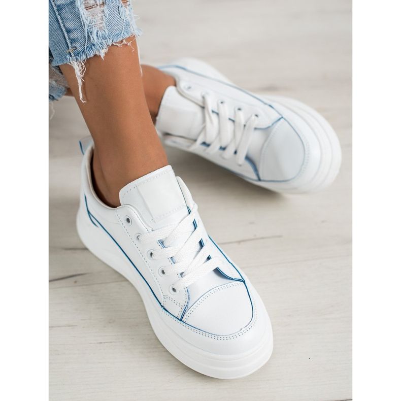 SHELOVET Scarpe sportive sulla piattaforma bianco 2
