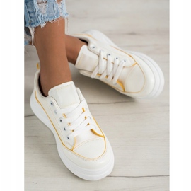 SHELOVET Scarpe sportive sulla piattaforma bianca 2