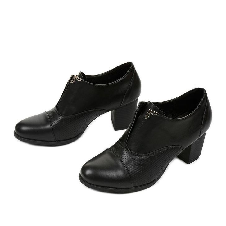 Stivaletti neri sul palo delle scarpe Silentleaf nero 2