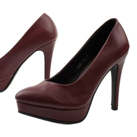 Décolleté bordeaux opache su tacco Density rosso 1