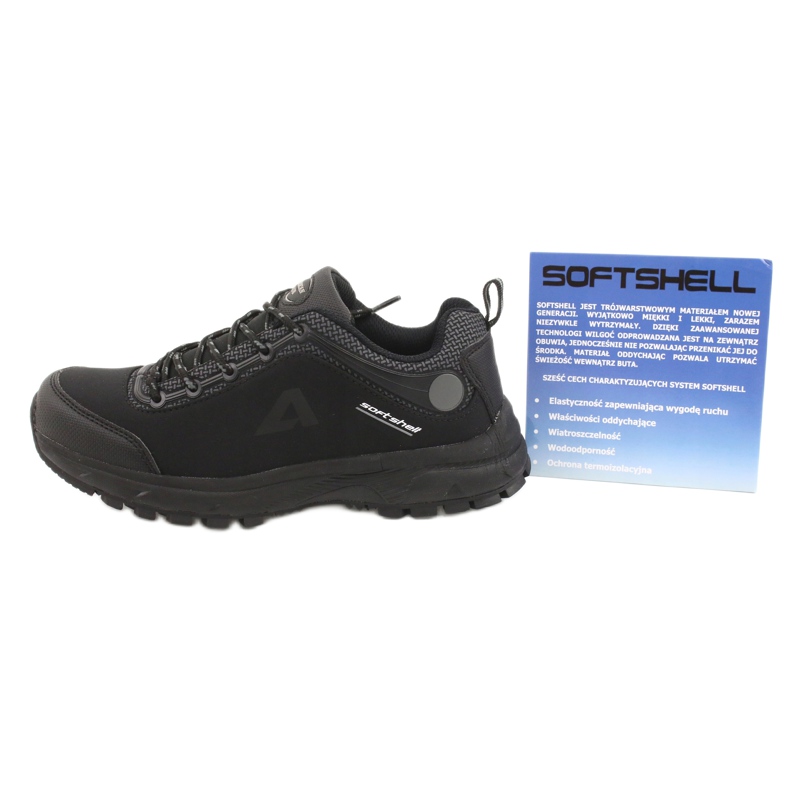 American Club Scarpe sportive americane soft-shell impermeabile HL04/20 nero grigio 4