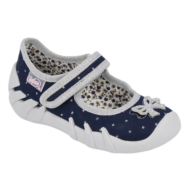 Scarpe per bambini Befado 109P202 blu navy d'argento grigio 1