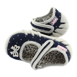 Scarpe per bambini Befado 109P202 blu navy d'argento grigio 4