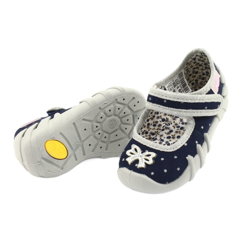 Scarpe per bambini Befado 109P202 blu navy argento grigio 3