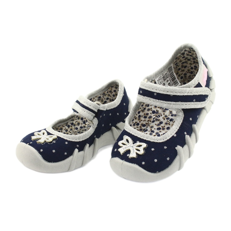 Scarpe per bambini Befado 109P202 blu navy d'argento grigio 2