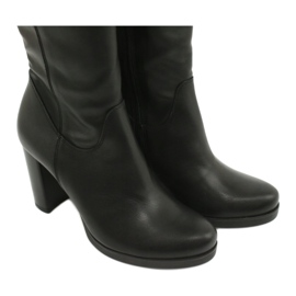 Arka Stivali in pelle sul pilastro Arek 7322 nero 3
