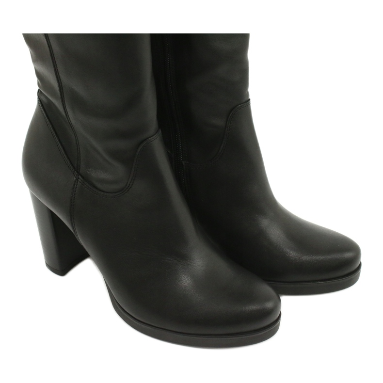 Arka Stivali in pelle sul pilastro Arek 7322 nero 3