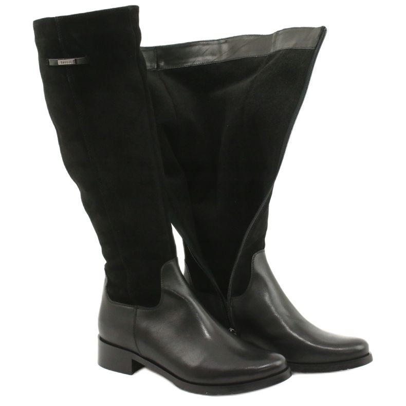 Arka Stivali neri in pelle femminile 7217 nero 3