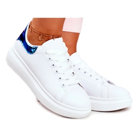 Scarpe Sportive Donna Lu Boo Bianche Metallic Matilda bianco blu 3