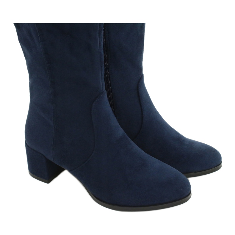 Stivali blu navy in camoscio Sergio leone KZ277 4
