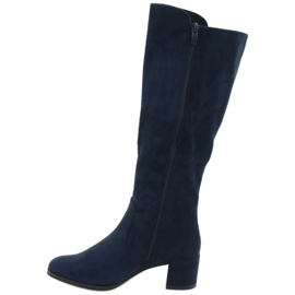 Stivali blu navy in camoscio Sergio leone KZ277 1