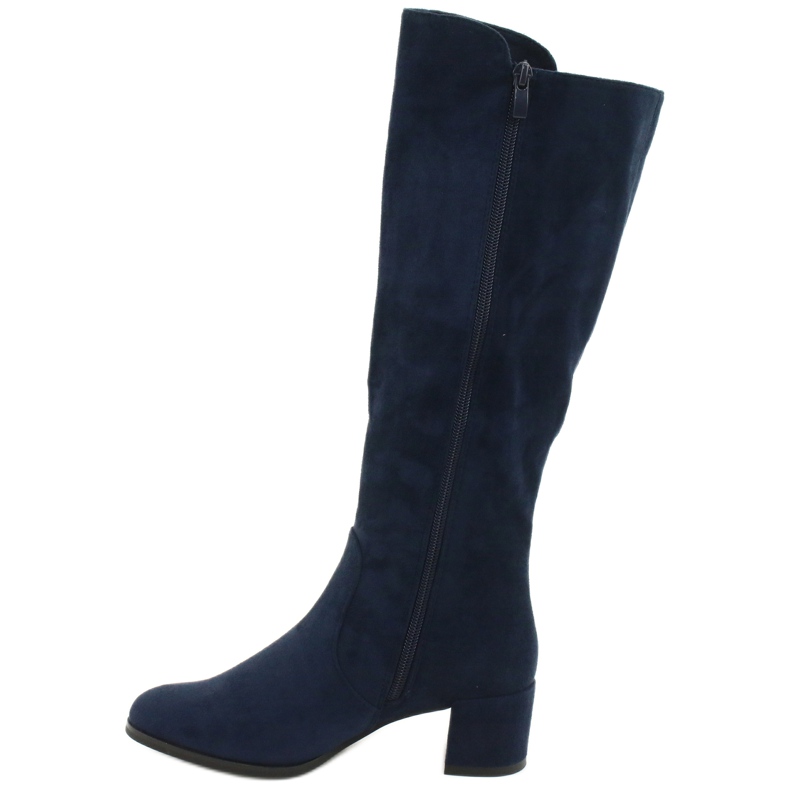 Stivali blu navy in camoscio Sergio leone KZ277 1