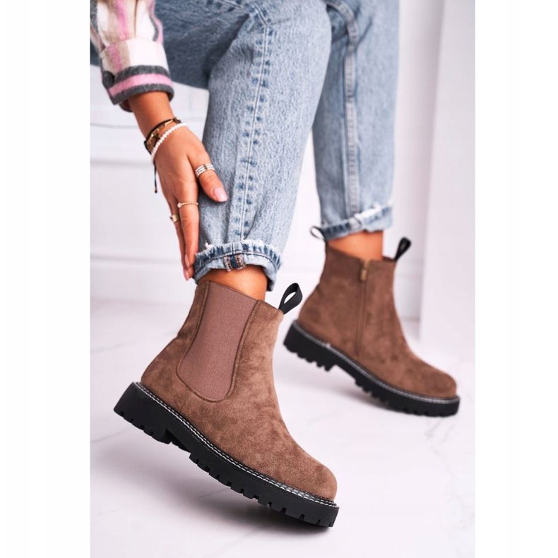 Ideal Stivaletti Chelsea da donna Khaki Resist cachi verde 1