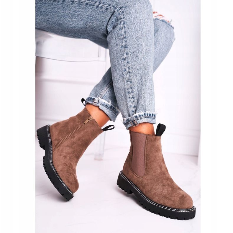 Ideal Stivaletti Chelsea da donna Khaki Resist cachi verde 2