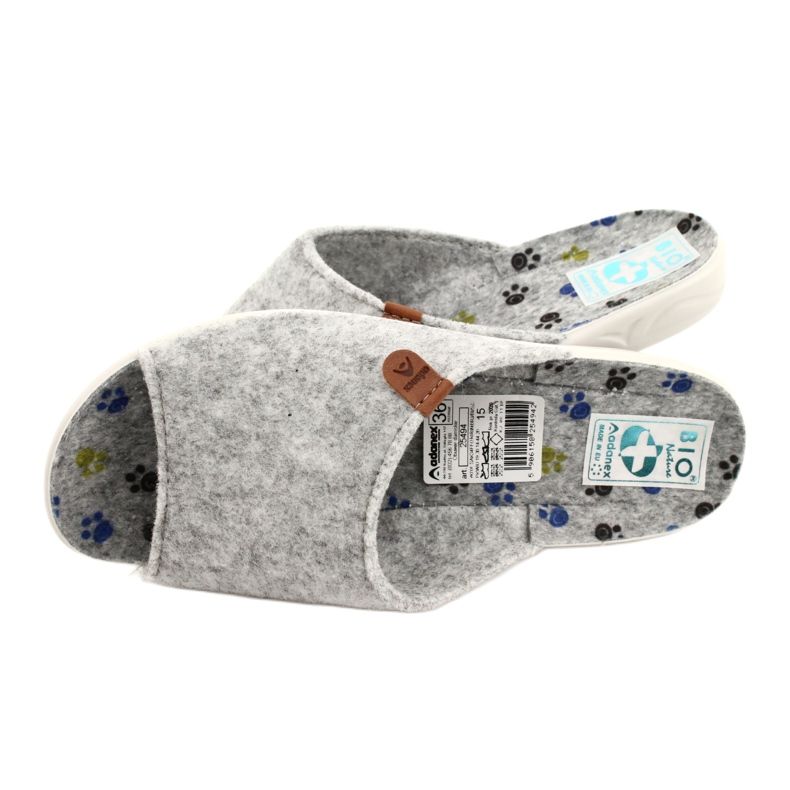 Pantofole in feltro Adanex 25494 grigio 4