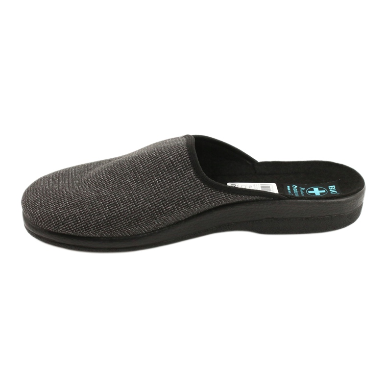 Pantofole da uomo Adanex 24142 nero grigio 1