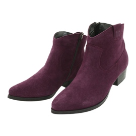 Stivali da donna in pelle scamosciata Maciejka viola 04289-05 1