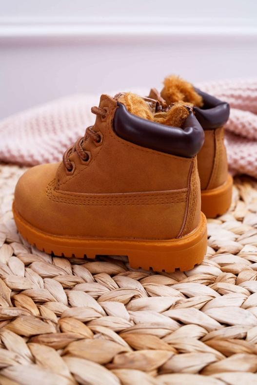 Stivali da caccia caldi per bambini Camel Dexter marrone giallo 1