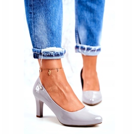 Décolleté da donna Sergio Leone Laccate Grigie Orsola grigio 4