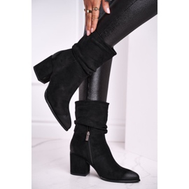 Vinceza Stivali Donna Con Tacco Eco-Suede Nero Up Side 2