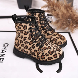 FRROCK Stivali da bambino con motivo leopardato Dafne marrone multicolore 1