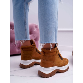SEA Scarpe da trekking Trappers da donna Camel Greem marrone 2