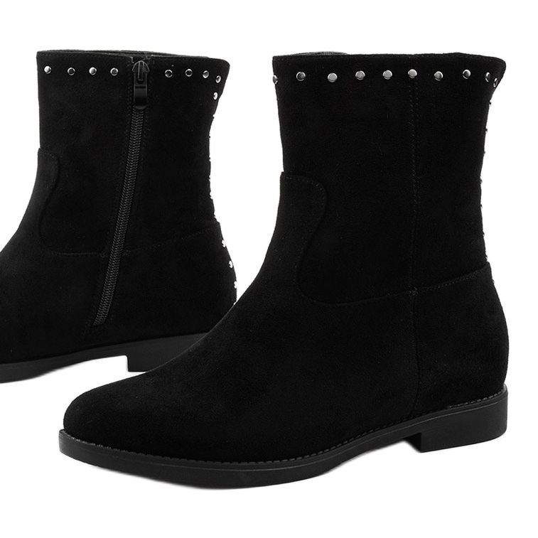 Stivali neri con zeppa nascosta e litas True-blue nero 1