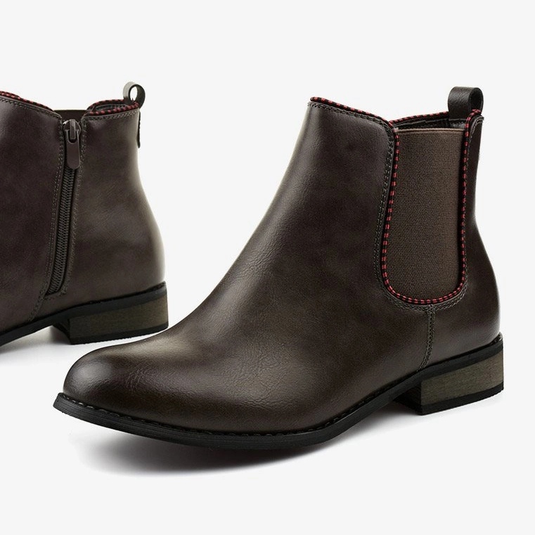 Stivali Jodhpur piatti grigi con fascia elastica 20Y8031-1 grigio 1