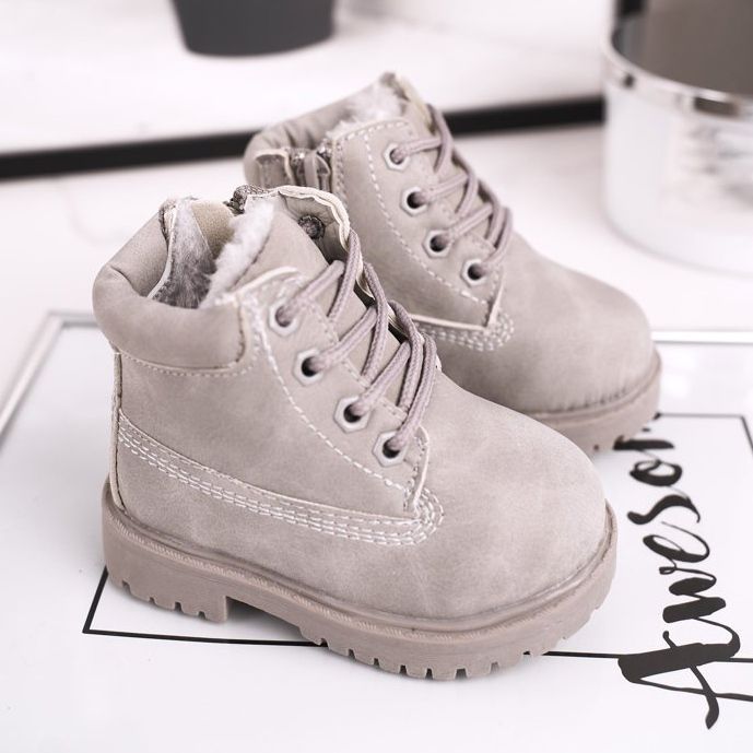 FRROCK Stivali Trapper Caldi Bambini Grigio Dexter 1