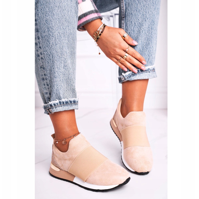 FB2 Scarpe Sportive da donna Sneakers Slip-on Beige Say Something 2