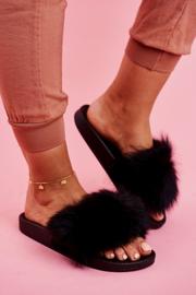 SEA Pantofole da donna con pelliccia Nero Belmondo 3