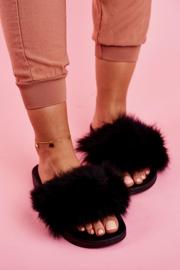 SEA Pantofole da donna con pelliccia Nero Belmondo 2